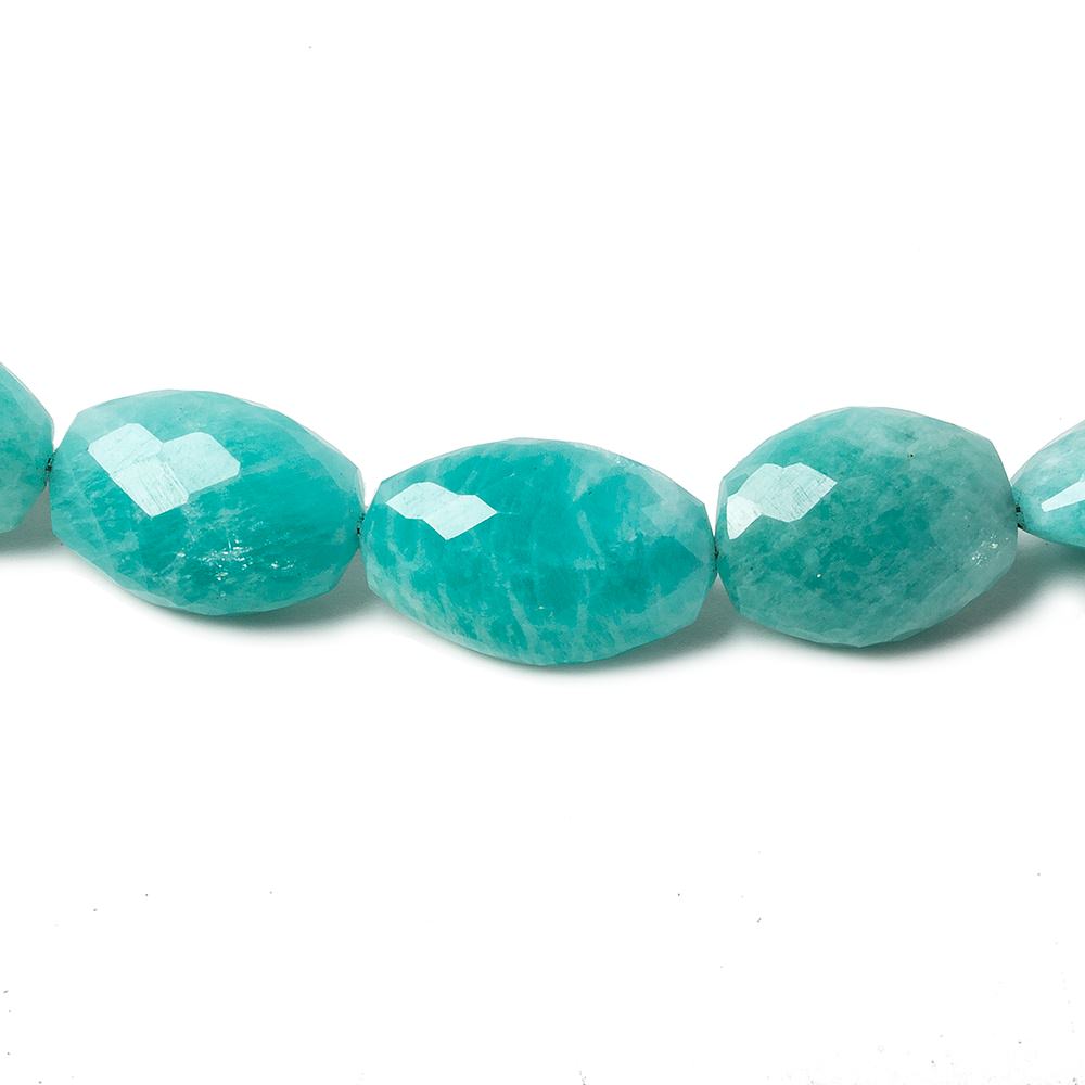 11x8-23x15mm Amazonite faceted oval beads 18 inch 31 pieces AA Grade - Beadsofcambay.com