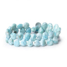 11x8mm Larimar Plain Pear Beads 7.5 inch 39 pieces AA - Beadsofcambay.com