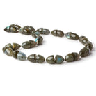 11x9-12x10mm Labradorite Center Drilled Fancy Shape beads 17 inches 19 pieces A - Beadsofcambay.com