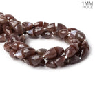 11x9-12x11mm Chocolate Moonstone straight drilled large hole Faceted Cones 30 beads AA - Beadsofcambay.com