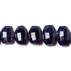 11x9-12x9mm Sodalite side drilled Faceted Cushion Beads 6 inch 17 pieces - Beadsofcambay.com