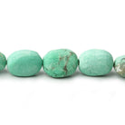 11x9-13x10mm Matte Chrysoprase & Matrix plain ovals 7.5 inch 15 beads A - Beadsofcambay.com