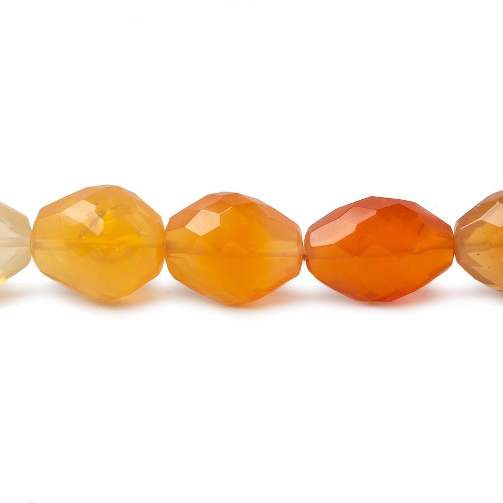 11x9-13x8mm Multi Color Fire Opal faceted nugget beads 16 inch 33 pieces AA - Beadsofcambay.com