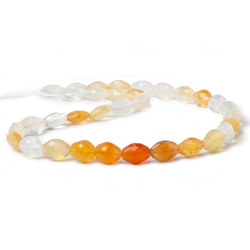 11x9-13x8mm Multi Color Fire Opal faceted nugget beads 16 inch 33 pieces AA - Beadsofcambay.com