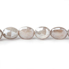11x9-13x9mm Mystic Light Platinum Grey Moonstone faceted ovals 14 inch 28 beads - Beadsofcambay.com