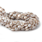 11x9--13x9mm Mystic Off White Moonstone faceted ovals 14 inch 26 beads - Beadsofcambay.com