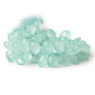 11x10-14x11mm Seafoam Blue Chalcedony faceted pears 8 inch 61 beads AAA - Beadsofcambay.com