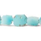 11x9-14x10mm Turquoise plain slice freeform beads 8 inch 15 pieces - Beadsofcambay.com