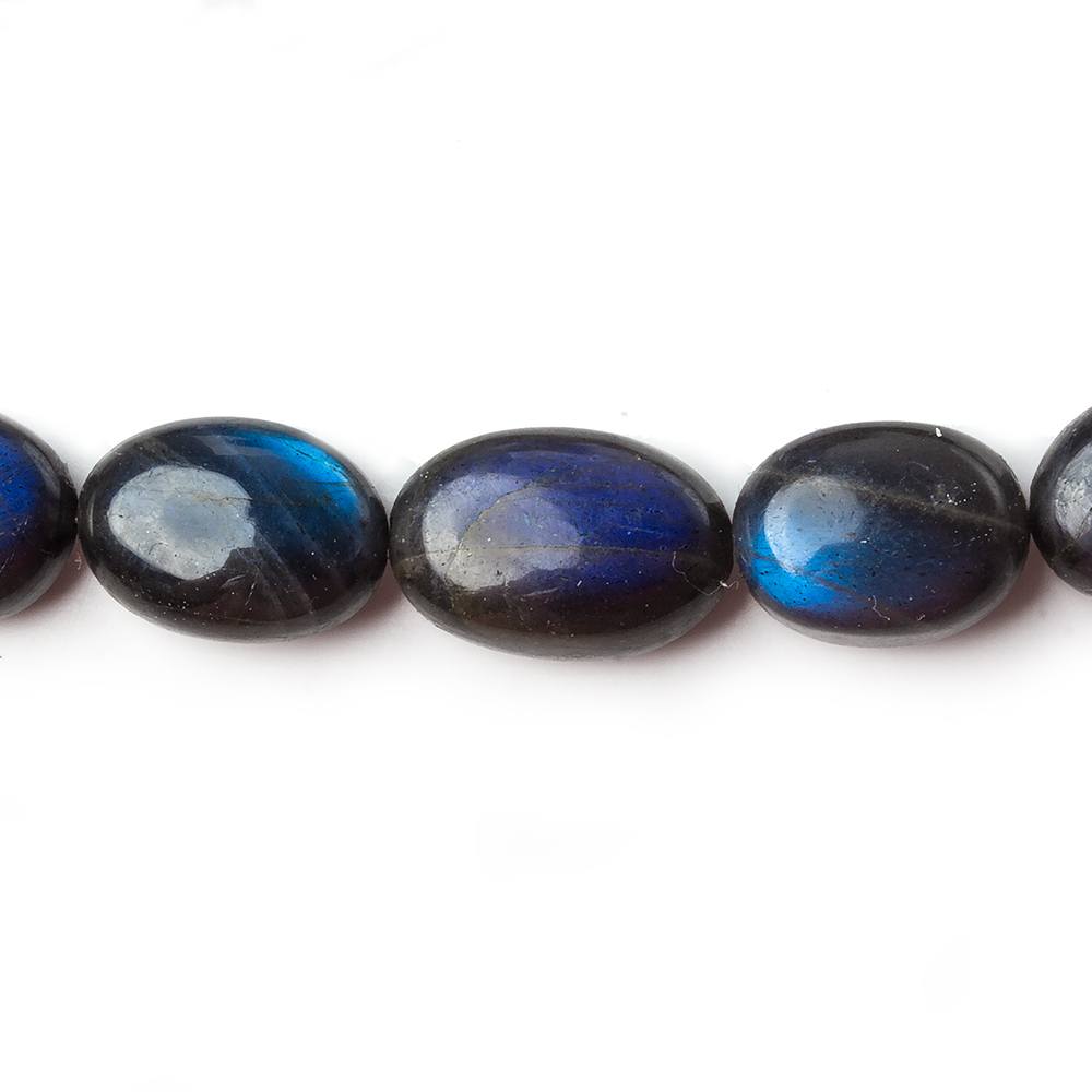 11x9-14x9mm Black Labradorite Plain Nugget Beads 16 inch 31 pieces A - Beadsofcambay.com