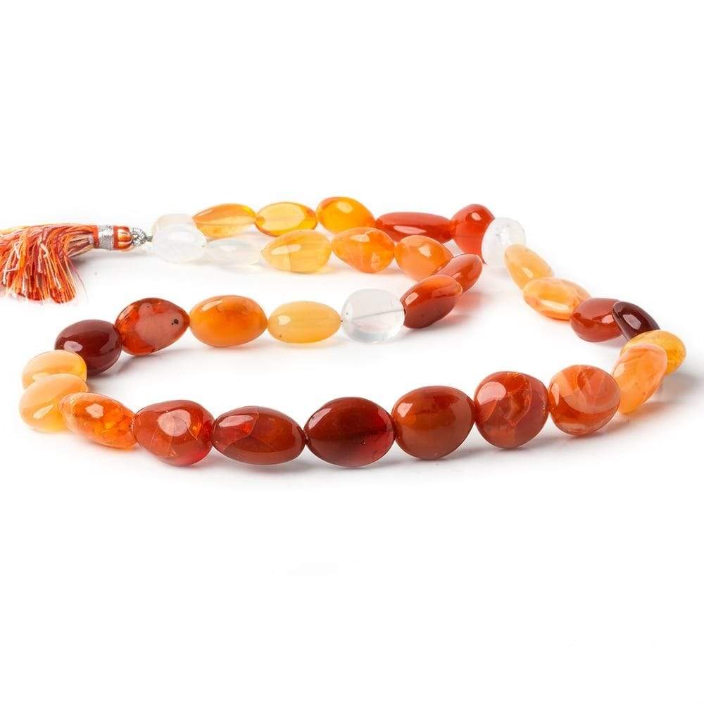 11x9-14x9mm Fire Opal Plain Nugget Beads 18 inch 32 pieces - Beadsofcambay.com