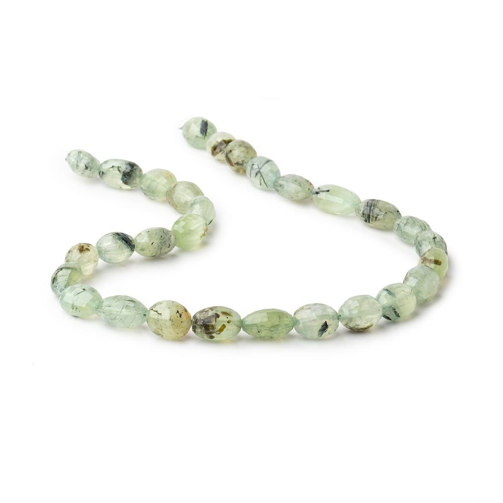 11x9-15x10mm Dendritic Prehnite Faceted Oval Beads 14.5 inch 28 pieces - Beadsofcambay.com