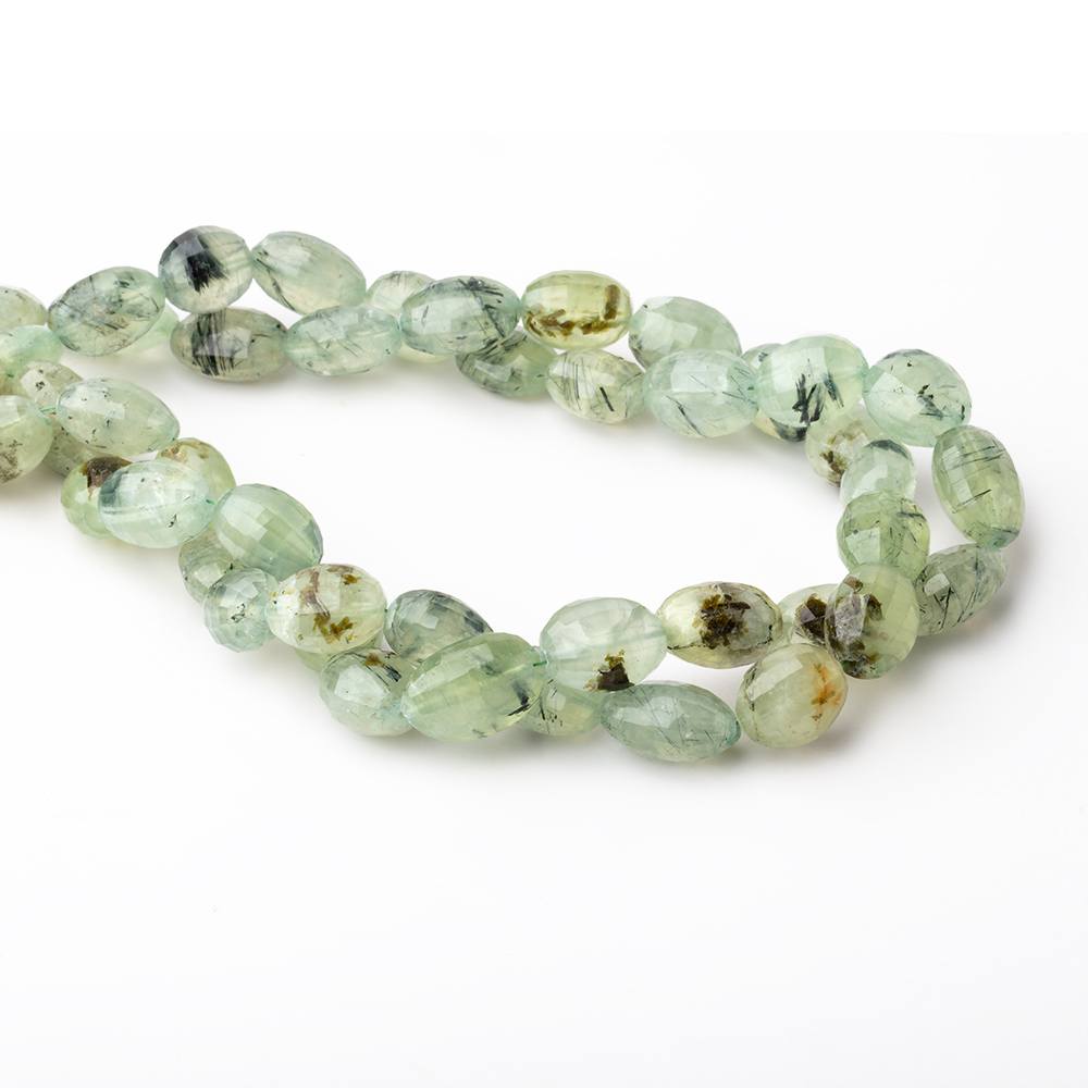 11x9-15x10mm Dendritic Prehnite Faceted Oval Beads 14.5 inch 28 pieces - Beadsofcambay.com
