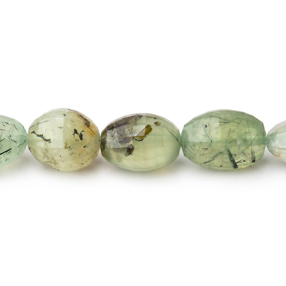 11x9-15x10mm Dendritic Prehnite Faceted Oval Beads 14.5 inch 28 pieces - Beadsofcambay.com
