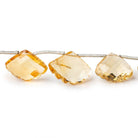 11x9-15x13mm Citrine Faceted Fan Beads 8 inch 15 pieces - Beadsofcambay.com