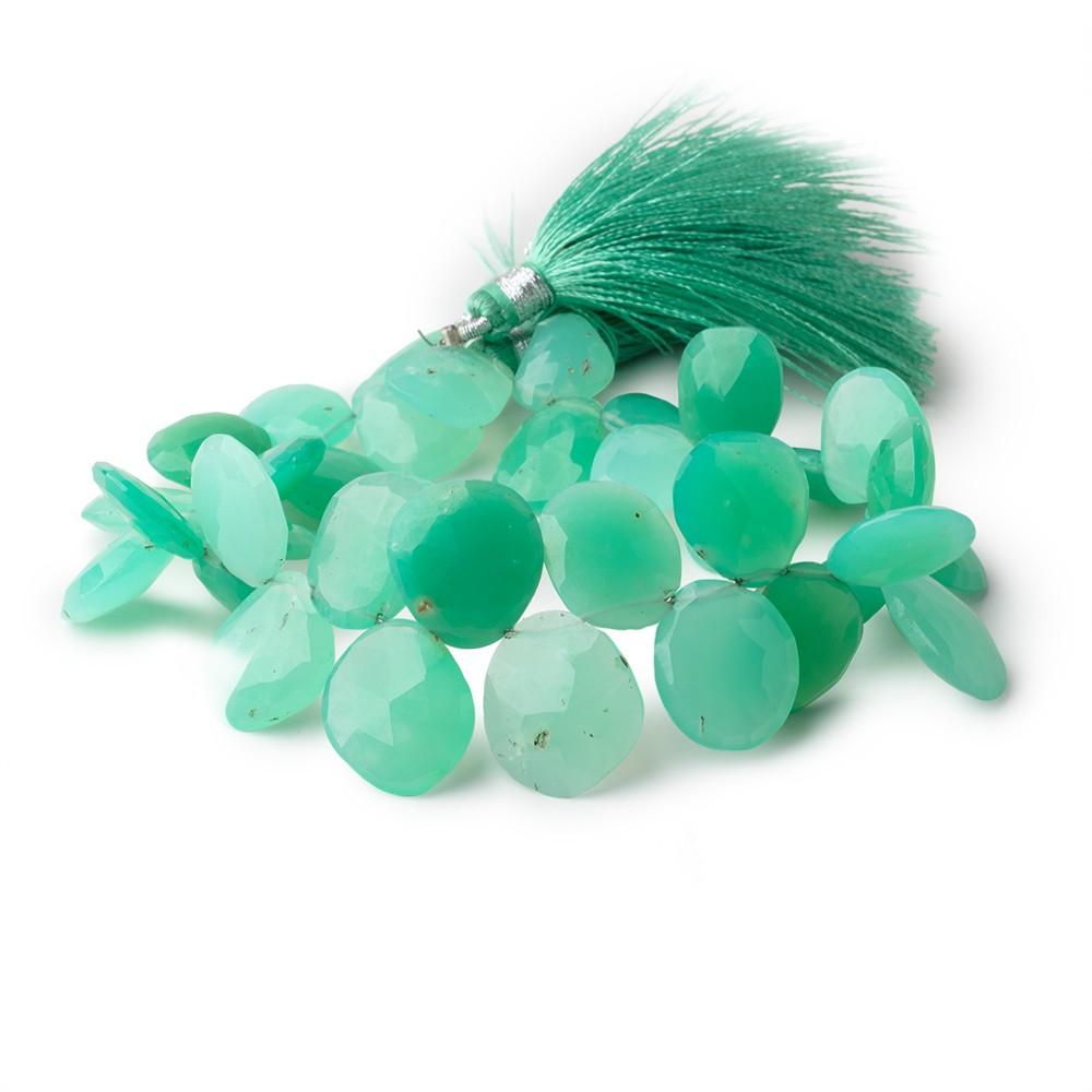 11x9-16x14mm Chrysoprase Faceted Freeform Beads 7.5 inch 35 pieces - Beadsofcambay.com