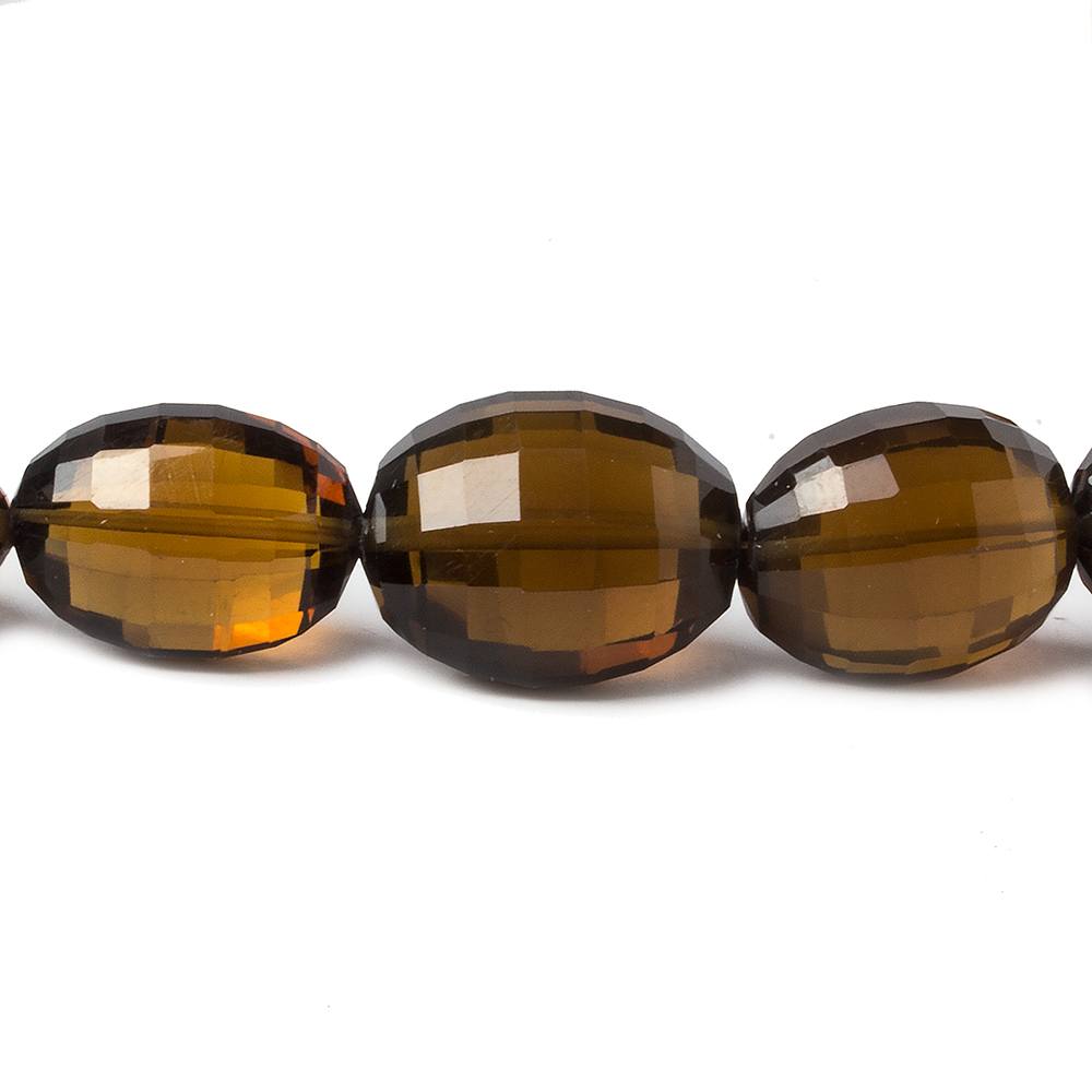 11x9-17x14mm Whiskey Quartz straight drill faceted ovals 16 inch 31 beads AA - Beadsofcambay.com
