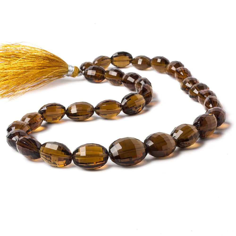 11x9-17x14mm Whiskey Quartz straight drill faceted ovals 16 inch 31 beads AA - Beadsofcambay.com