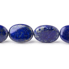 11x9-18x13mm Lapis Lazuli Plain Oval Beads 18 inch 29 pieces - Beadsofcambay.com