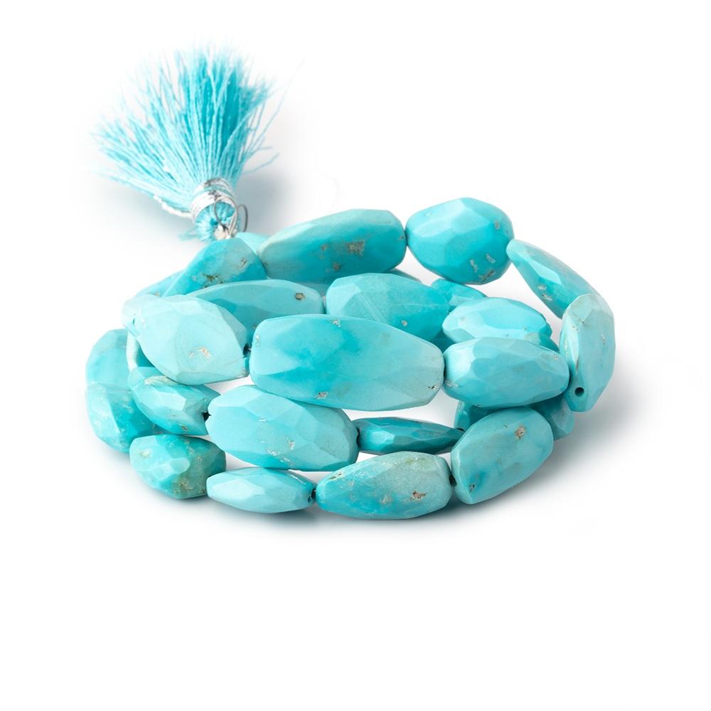 11x9-21x10mm Sleeping Beauty Turquoise Faceted Nuggets 16 inch 29 pieces - Beadsofcambay.com