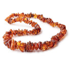11x9-23x12mm Baltic Amber Plain Nugget Beads 24 inch 115 pieces - Beadsofcambay.com