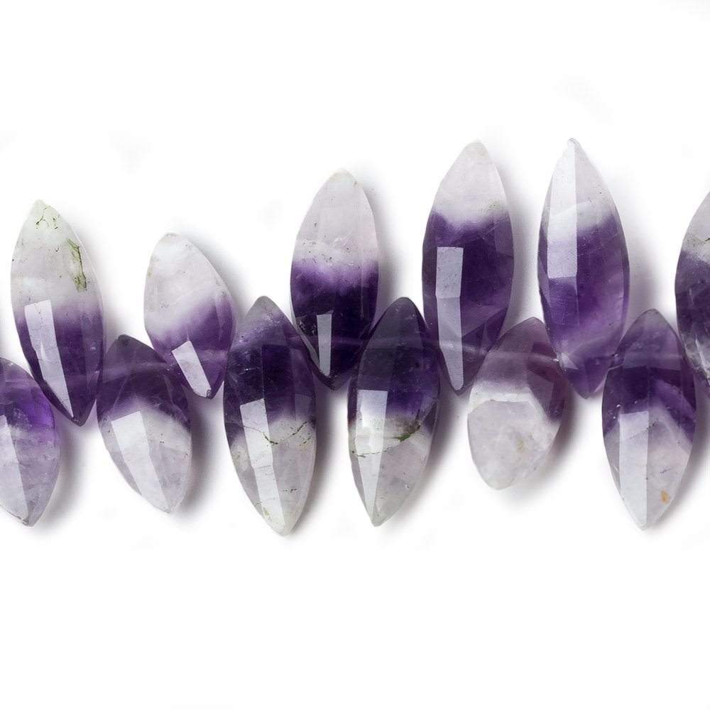 19x9-24x10mm Cape Amethyst faceted marquise Beads 7.5 inches 30 pieces - Beadsofcambay.com