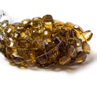 11x9mm Whiskey Quartz side drilled Faceted Cushion Beads 5.5 inch 16 pieces - Beadsofcambay.com