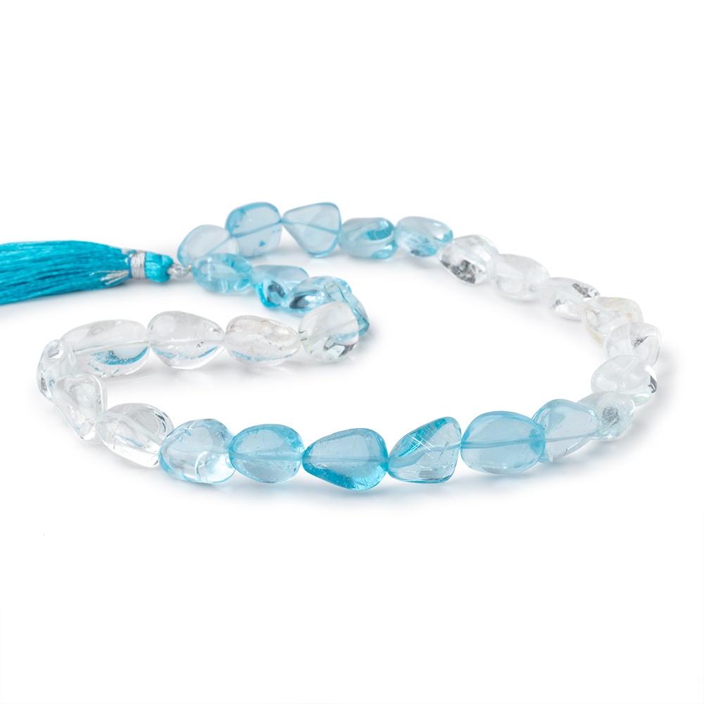 11x9x9-18x11x7mm Natural & Swiss Blue Topaz Plain Nugget Beads 16 inch 29 pcs - Beadsofcambay.com
