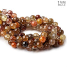 12-12.5mm Multi Rutilated Quartz plain round large hole beads 15.5 inch 32 pieces A - Beadsofcambay.com