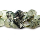 12-13mm Dendritic Prehnite Plain Heart Beads 7.5 inch 40 pieces - Beadsofcambay.com