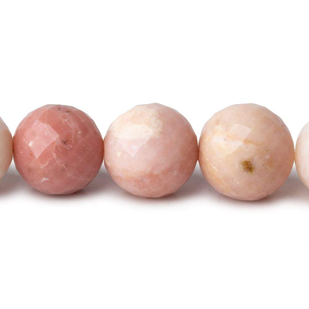 12-13mm Peruvian Pink Opal Faceted Rounds 15 inch 32 pieces - Beadsofcambay.com