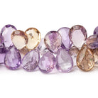 12-14mm Ametrine Faceted Pear Beads 8 inch 62 pieces - Beadsofcambay.com