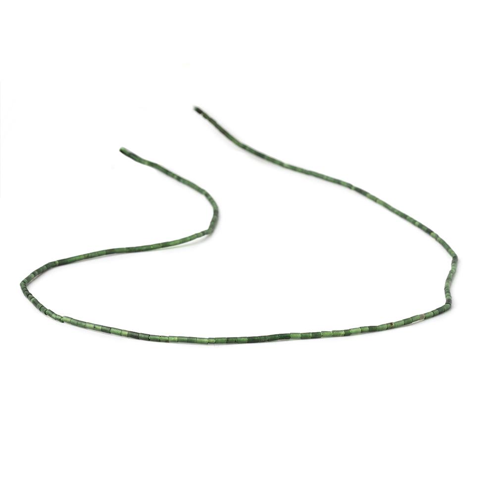 1.2-1.4mm Jade Hand Cut Tube Beads 15 inch 184 pieces - Beadsofcambay.com