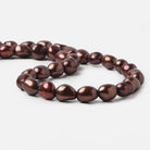 12- 14mm Strawberry Chocolate Large Hole Baroque Pearls 15 in. 26 pcs - Beadsofcambay.com