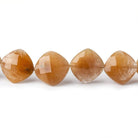 12-15mm Caramel Rutilated Quartz Faceted Pillow Beads 17 inch 31 pcs - Beadsofcambay.com