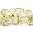 12-16.5mm Lemon Quartz Faceted Heart Beads 8 inch 38 pieces AAA - Beadsofcambay.com