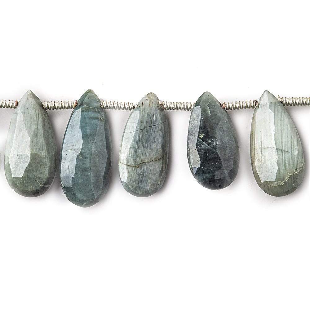 12-16mm Black Tiger Eye Pear Briolette - Beadsofcambay.com