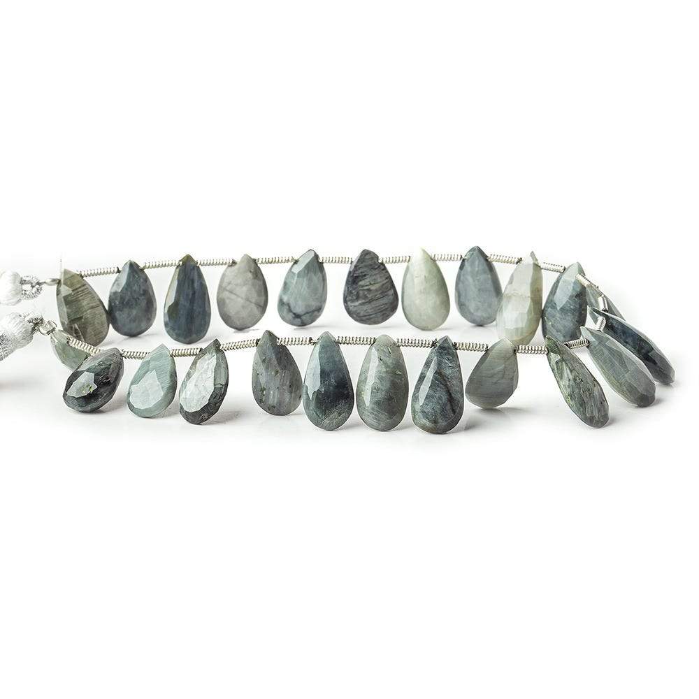12-16mm Black Tiger Eye Pear Briolette - Beadsofcambay.com
