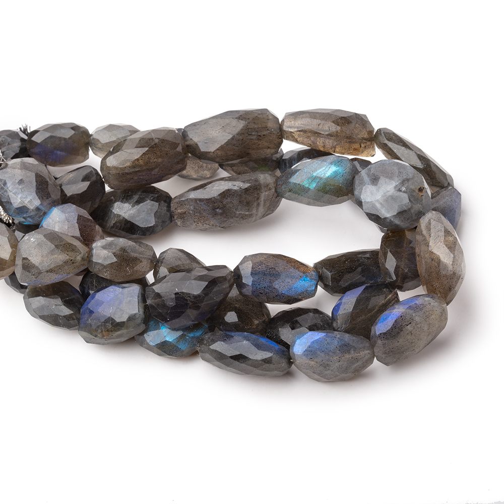 12-16mm Labradorite Straight Drill Faceted Nuggets 8 inch 12 Beads AA - Beadsofcambay.com