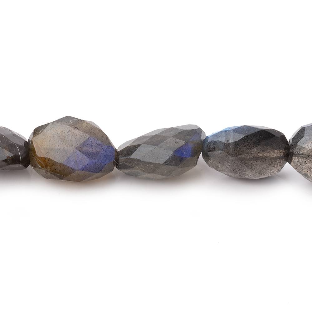 12-16mm Labradorite Straight Drill Faceted Nuggets 8 inch 12 Beads AA - Beadsofcambay.com