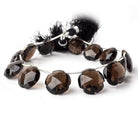 12-16mm Smoky Quartz Faceted Flower Beads 8 inch 13 pieces - Beadsofcambay.com