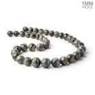 12-17mm Emerald Plain Round Beads 20 inch 39 pieces 1mm hole - Beadsofcambay.com