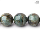 12-17mm Emerald Plain Round Beads 20 inch 39 pieces 1mm hole - Beadsofcambay.com