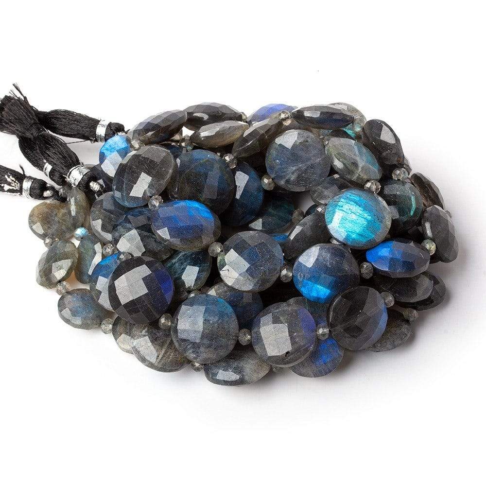 12-17mm Labradorite Faceted Coin Beads 16 inch 23 pieces A - Beadsofcambay.com