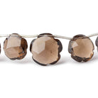 12-17mm Smoky Quartz Faceted Flower Beads 8 inch 13 pieces - Beadsofcambay.com