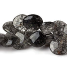 12-18mm Tourmalinated Quartz Faceted Heart Beads 8.5 inch 39 pieces - Beadsofcambay.com