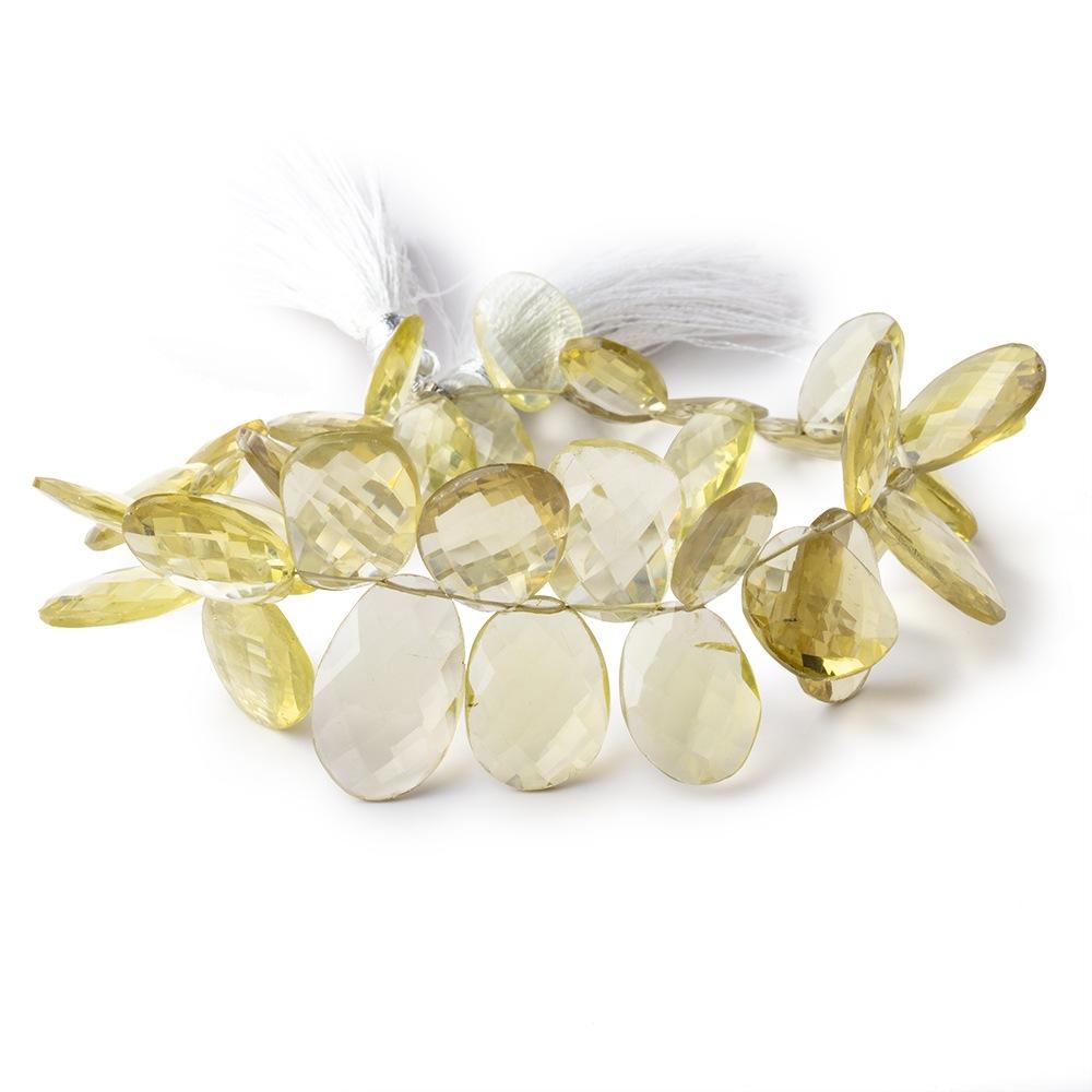 12-20mm Lemon Quartz Faceted Freeform Beads 8 inch 37 pieces - Beadsofcambay.com