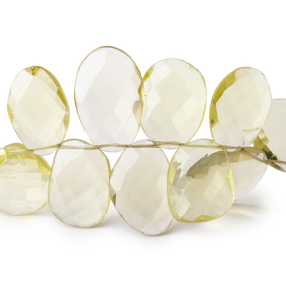 12-20mm Lemon Quartz Faceted Freeform Beads 8 inch 37 pieces - Beadsofcambay.com