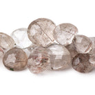 12-21mm Smoky Rutilated Quartz Faceted Heart Beads 9 inch 46 pieces AA - Beadsofcambay.com