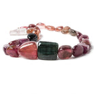 12 - 24mm Multi Color Tourmaline Plain Nugget Beads 15 inch 25 pieces - Beadsofcambay.com