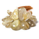 12-28mm Rutilated Quartz Plain Pear Beads 6.5 inch 31 beads - Beadsofcambay.com
